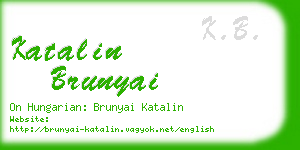 katalin brunyai business card